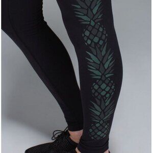 Lululemon Wunder Under Pant Leggings Camo Fatigue Green Pineapple